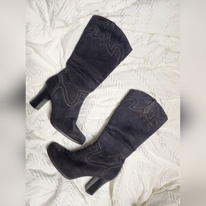 No Boundaries Dark Heeled Boots
